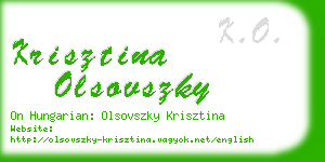 krisztina olsovszky business card